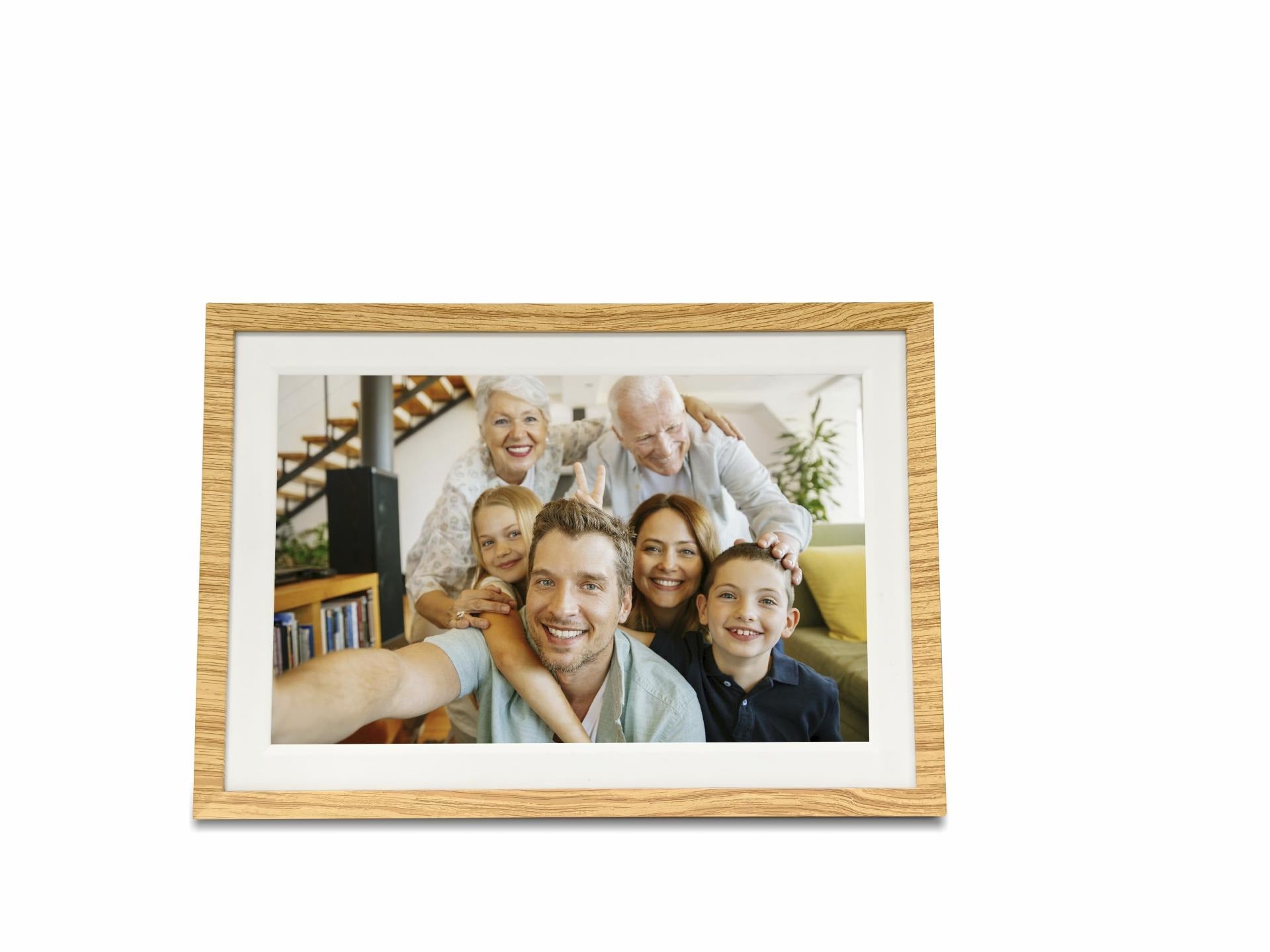 Denver Digitale Fotolijst 10.1 inch - Verwisselbare lijst zwart/wit/hout - Frameo app - Fotokader - Wifi - PFF1018