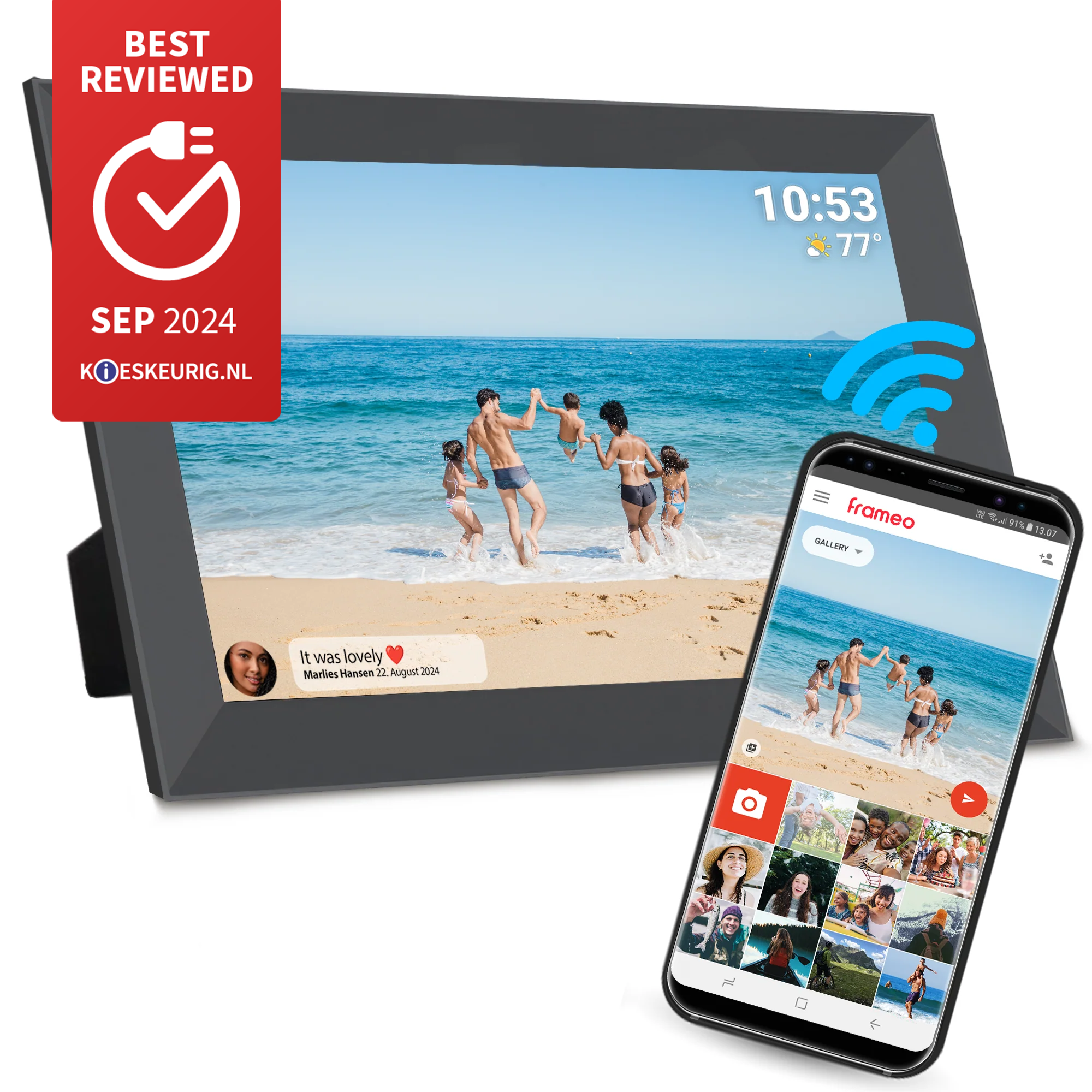 Denver Digitale Fotolijst 10.1 inch - HD - Frameo App - Fotokader - WiFi - IPS Touchscreen - 16GB - PFF1012