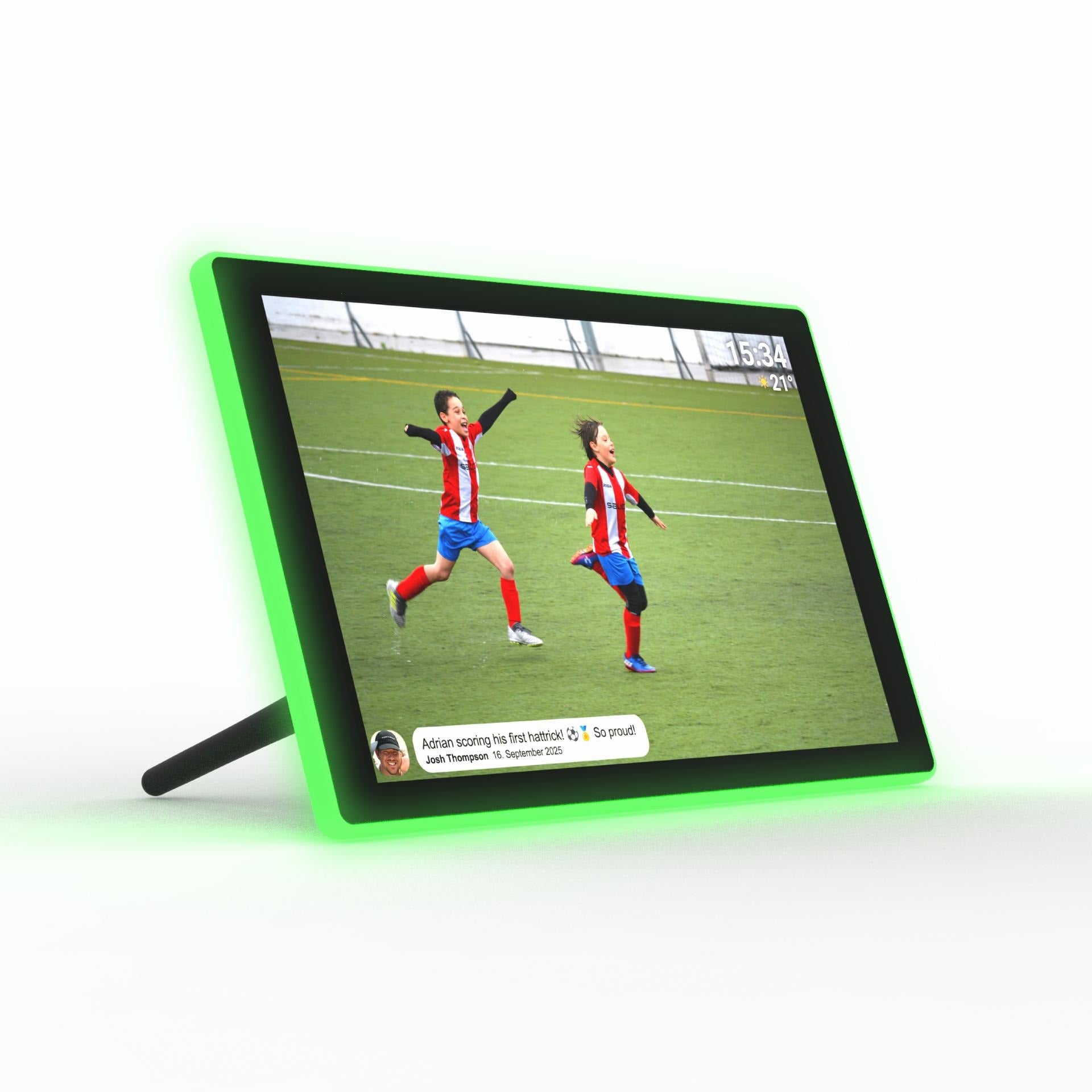 Denver Digitale Fotolijst 10.1 inch - Ambilight – Full HD - Frameo App - Fotokader - WiFi - 16GB - IPS Touchscreen - PFF1082