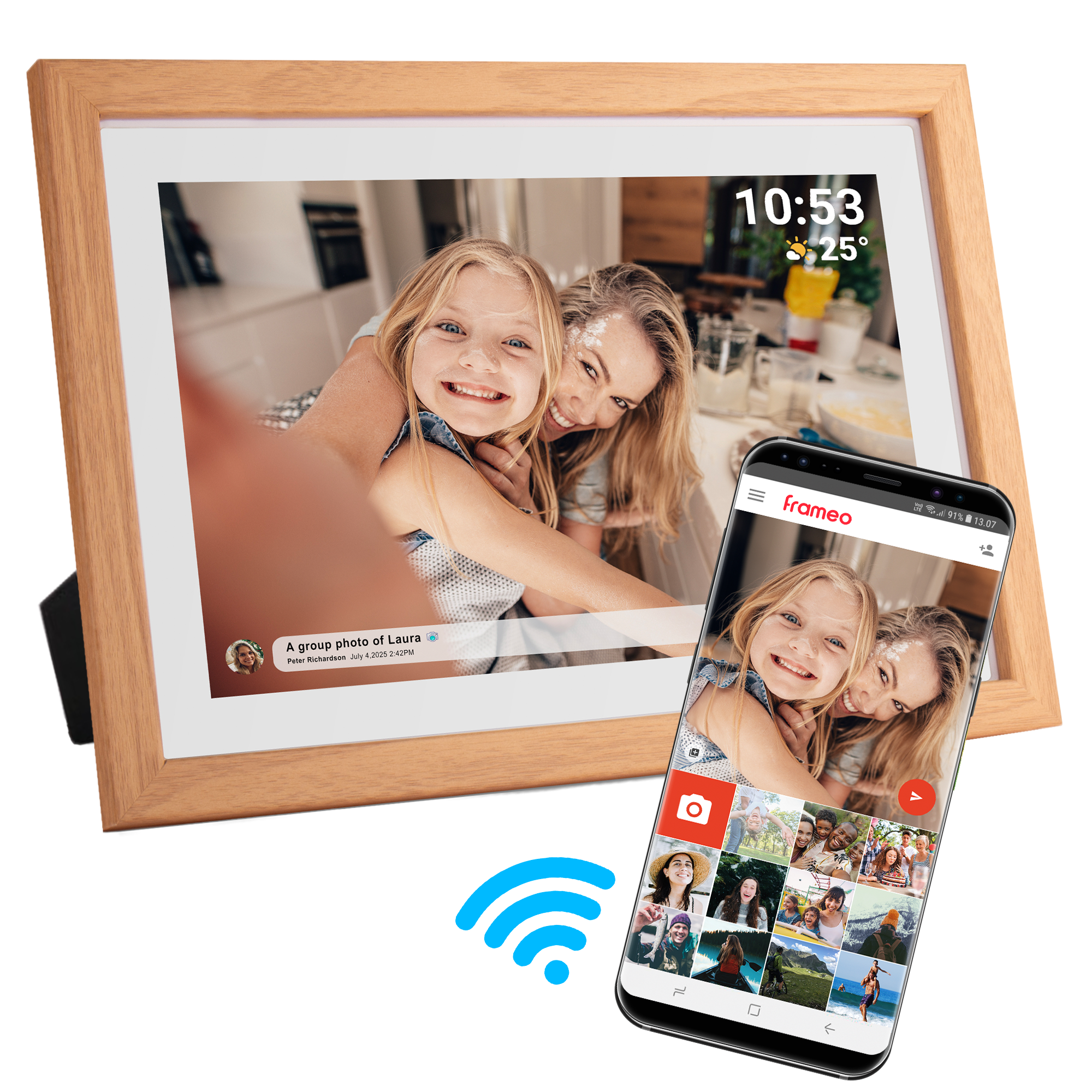 SSINI Digitale fotolijst 7 inch elektronische fotolijst & 1024 x 600 IPS-breedbeeldweergave met hoge resolutie - kalender/klokfunctie, mp3/foto/videospeler met afstandsbediening SSINI Digitale fotolijst 7 inch elektronische fotolijst & 1024 x 600 IPS-breedbeeldweergave met hoge resolutie - kalender/klokfunctie, mp3/foto/videospeler met afstandsbediening