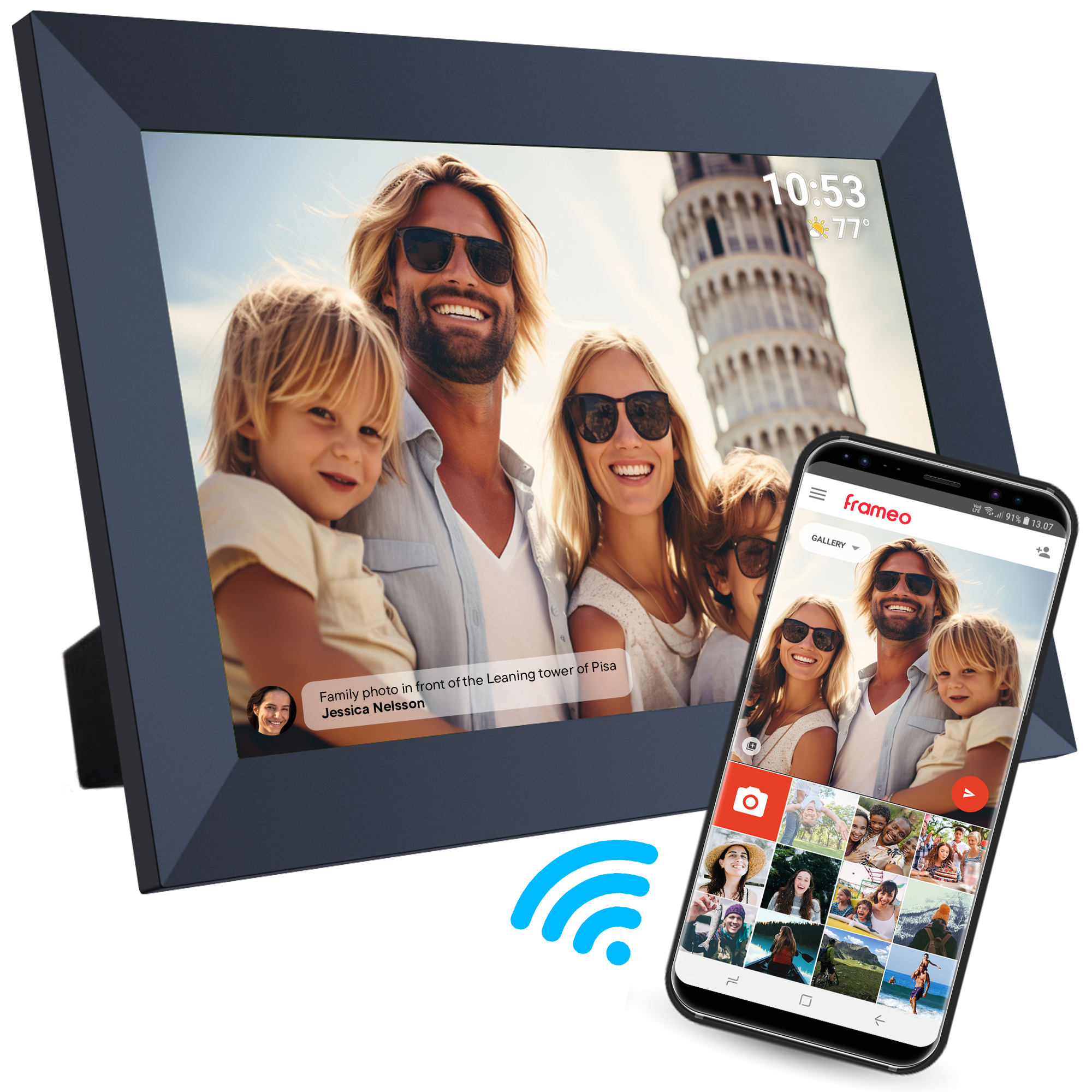 Denver Digitale fotolijst 10.1 inch - Full HD - Frameo App - Fotokader - WiFi - 16GB - IPS Touchscreen - PFF1064B